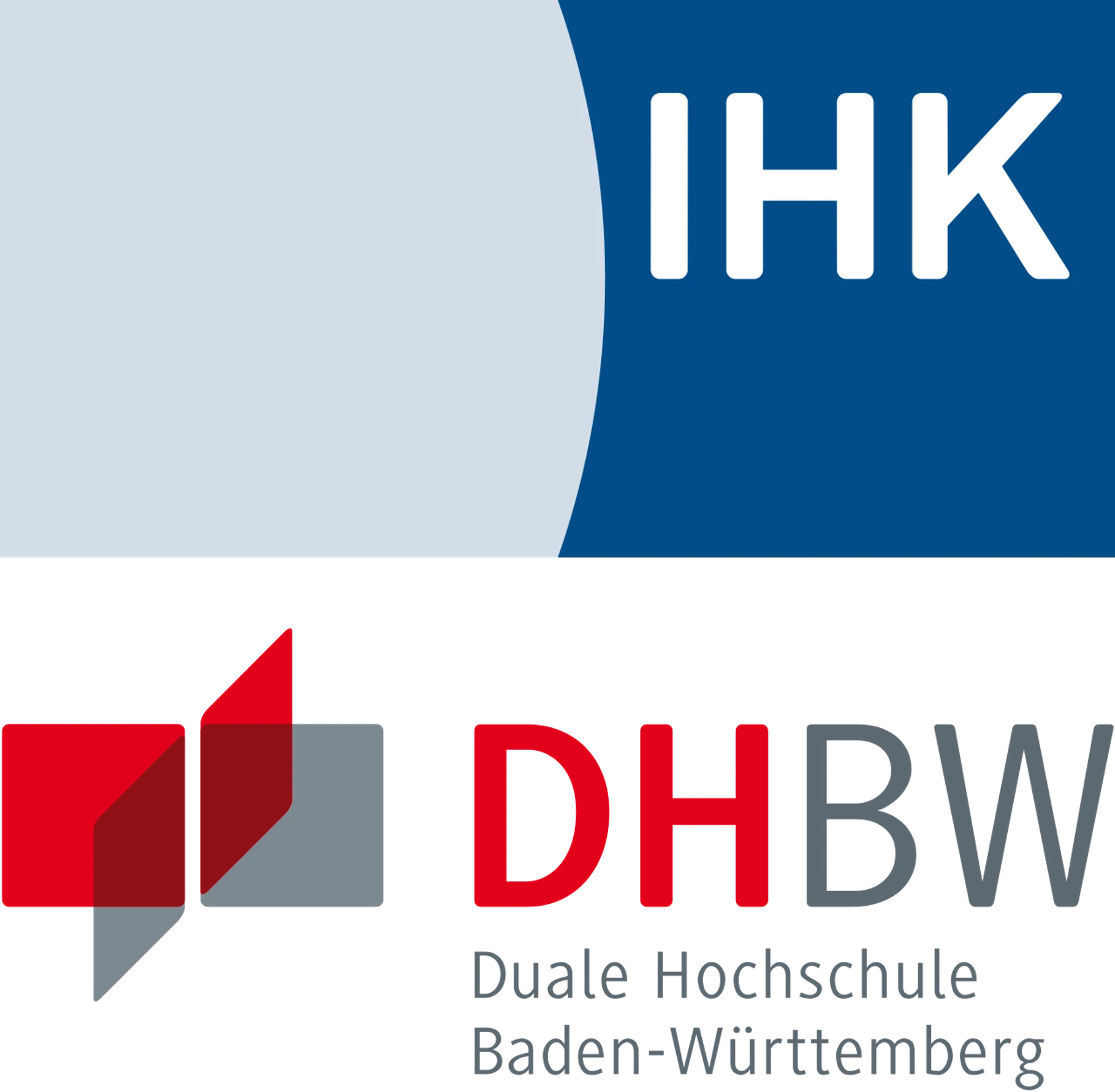 In dem Schaubild kann man oben das Logo der IHK sehen. Darunter ist das Logo der DHBW (Duale Hochschule Baden-Württemberg). | The IHK logo can be seen at the top of the diagram. Below it is the logo of the DHBW (Baden-Württemberg Cooperative State University). | SPIRIT/21