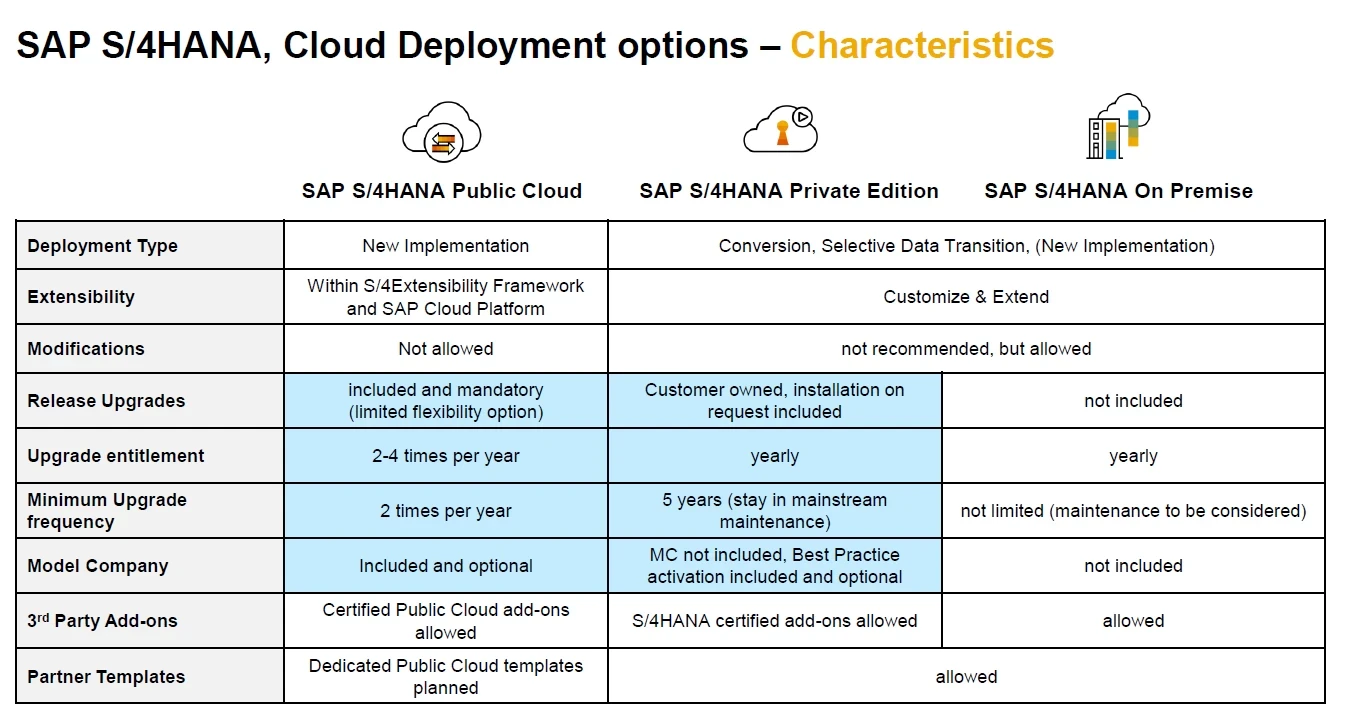 SAP S/4HANA Cloud Deployment Options | SPIRIT/21