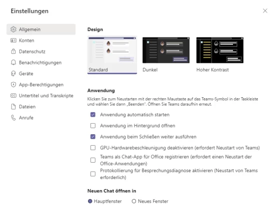 Abbildung 1: Die neue Chatfenster-Option | SPIRIT/21