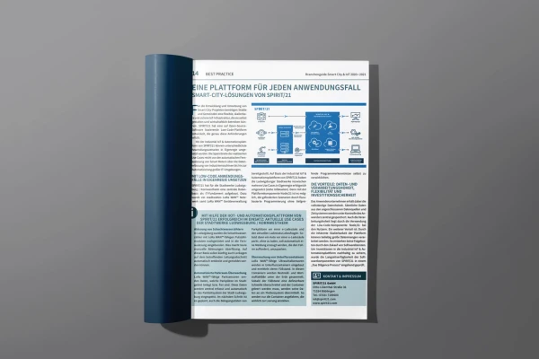 Eine aufgeklappte Zeitschrift mit dem ver&ouml;ffentlichten Beitrag | SPIRIT/21