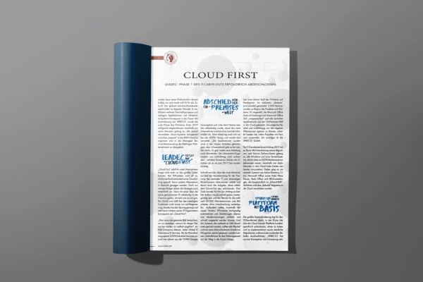 Eine aufgeklappte Zeitschrift mit dem ver&ouml;ffentlichten Beitrag | SPIRIT/21