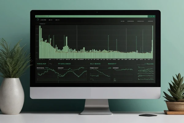 Ein Computerbildschirm zeigt Website-Analysen mit zwei Pflanzen**Wer heute marktgerecht fertigen will, muss alle Potenziale seiner Fertigung optimal nutzen. Nur dann gelingt es, Kosten, Prozesse und Kapazitäten so in Einklang zu bringen, dass höchste Qualität zu marktfähigen Preisen möglich ist.**