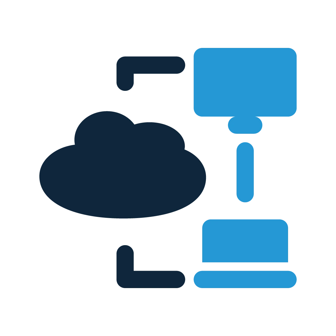 Icon Migration. Farbe: hell- und dunkelblau | SPIRIT/21