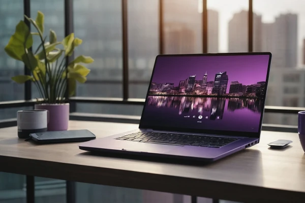 Ein Laptop auf dem Tisch mit Geräten und einem großen Fenster im Hintergrund | SPIRIT/21